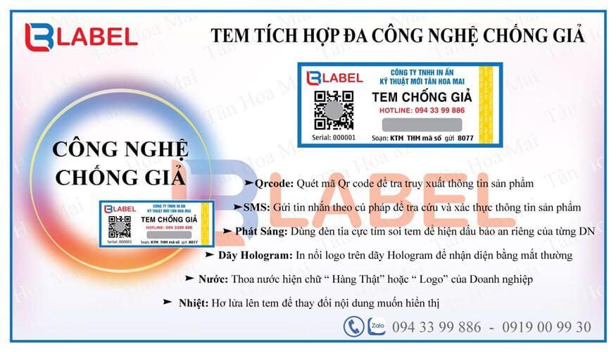 Công ty in tem chống hàng giả nhanh chóng, giá rẻ, chỉ 0 đồng